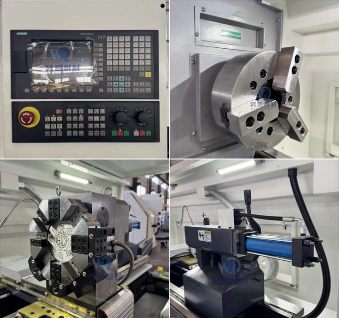 380V Ck6163 Horyzontalny Automatyczny Obrót CNC Z 105mm Węzłem Węzłowym 1