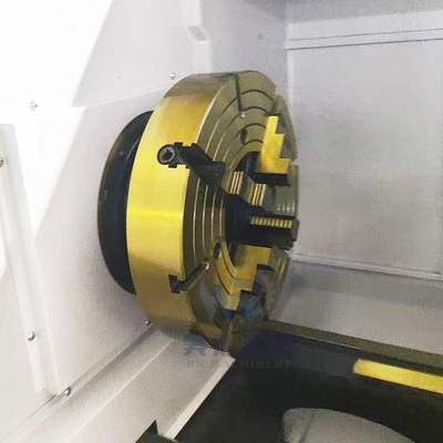 Qk1322 Podwójny czuk poziomy płaskie łóżko automatyczne CNC rurowe przędzenie maszynę obracającą do metalu